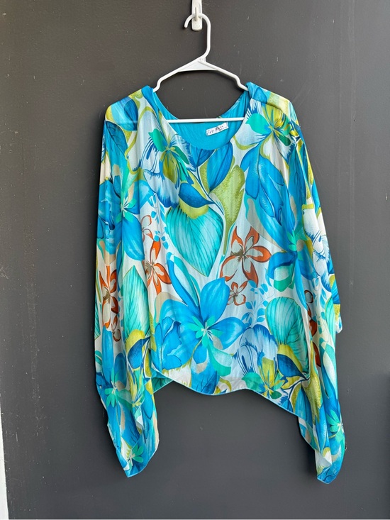 Gigi Moda Tops - Gigi moda Vibrant floral Kaftan made in Italy